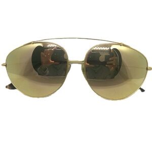 RetroSuperFuture Gold Mirrored Aviator Sunglasses_USED like New!